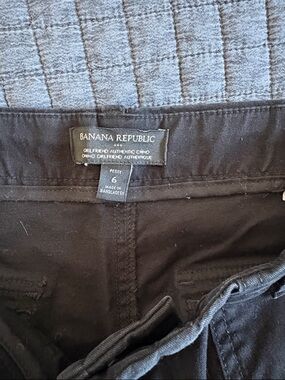 Banana Republic Petite Girlfriend Chino Pants - Black